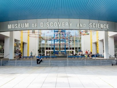 Museum of Discovery and Science building entrance.